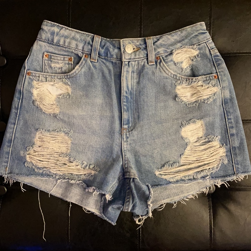Topshop Super Highwasted Jean Shorts